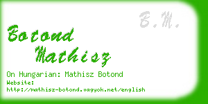 botond mathisz business card